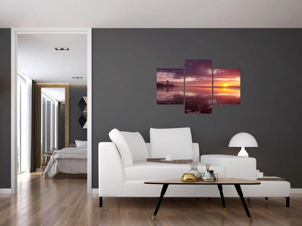 Tablou - Plajă la apus de soare (90x60 cm)