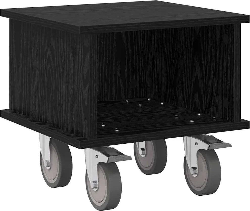 vidaXL Support TV Stejar Negru 37 x 35 x 35 cm Lemn compozit