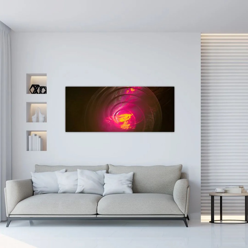 Tablou - abstacție cu spirala (120x50 cm)