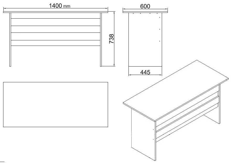 Set mobilier de birou VO14 - BA ( 5 piese)