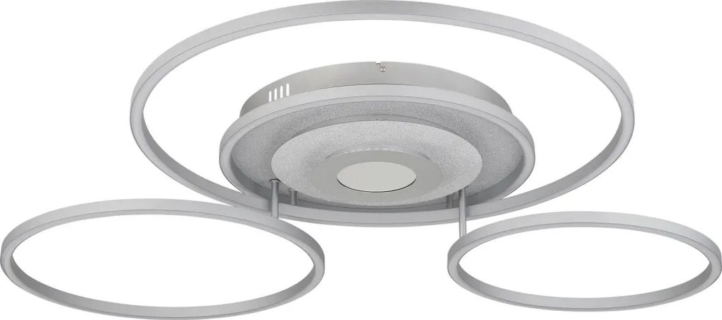 Globo 67824-60 -LED plafonieră reglabilă MILES 60W/230V 80,8x99,2 cm argintie+telecomandă