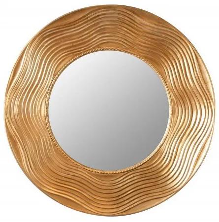 Oglinda de perete decorativa Circle 100cm, auriu