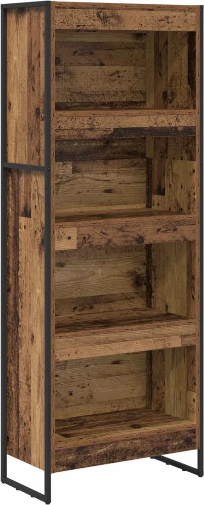 vidaXL Dulap pentru cărți Lemn Vechi 80 x 30 x 155 cm Lemn compozit