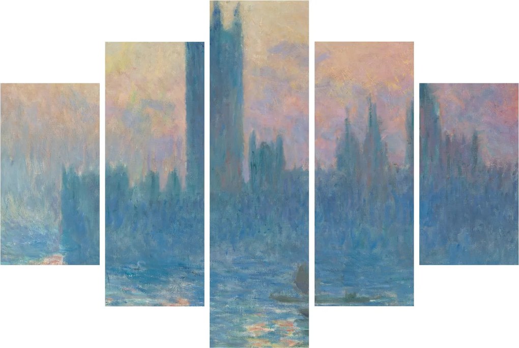 Tablou - Claude Monet, The Houses of Parliament, Sunset, reproducere (150x105 cm)