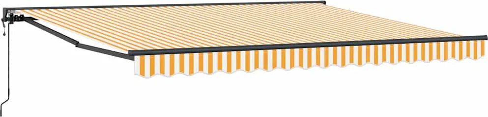 vidaXL Cadru de copertină Galben și alb 400 × 300 cm