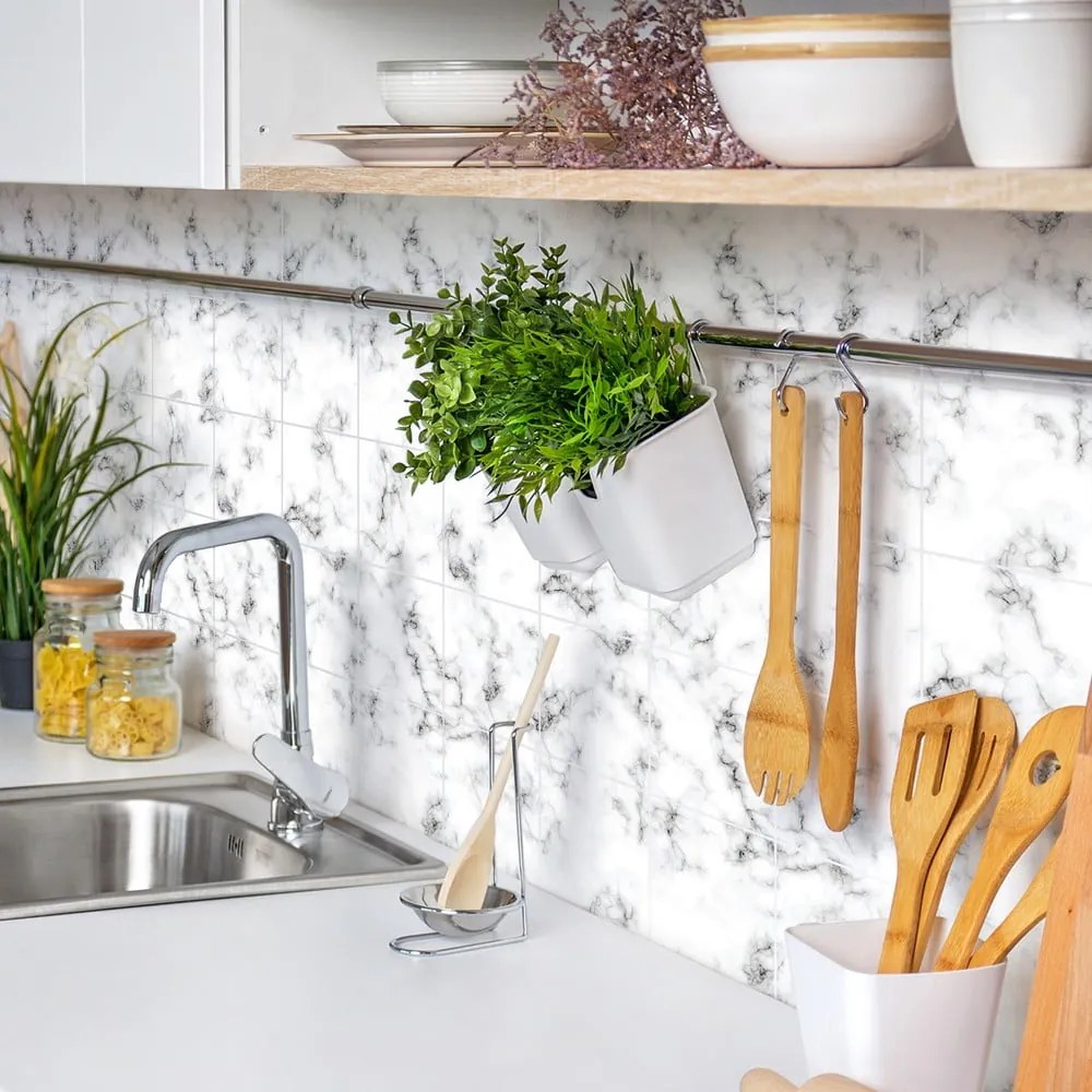 Autocolante pentru gresie 24 buc. 10x10 cm Marble – Ambiance