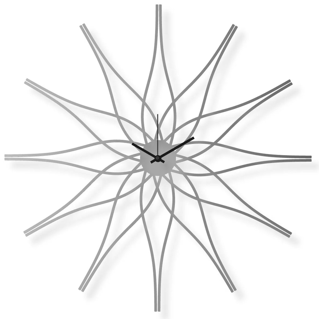 Ceas de perete mare, din oțel inoxidabil, 62x62 cm - Floarea III | DSGN