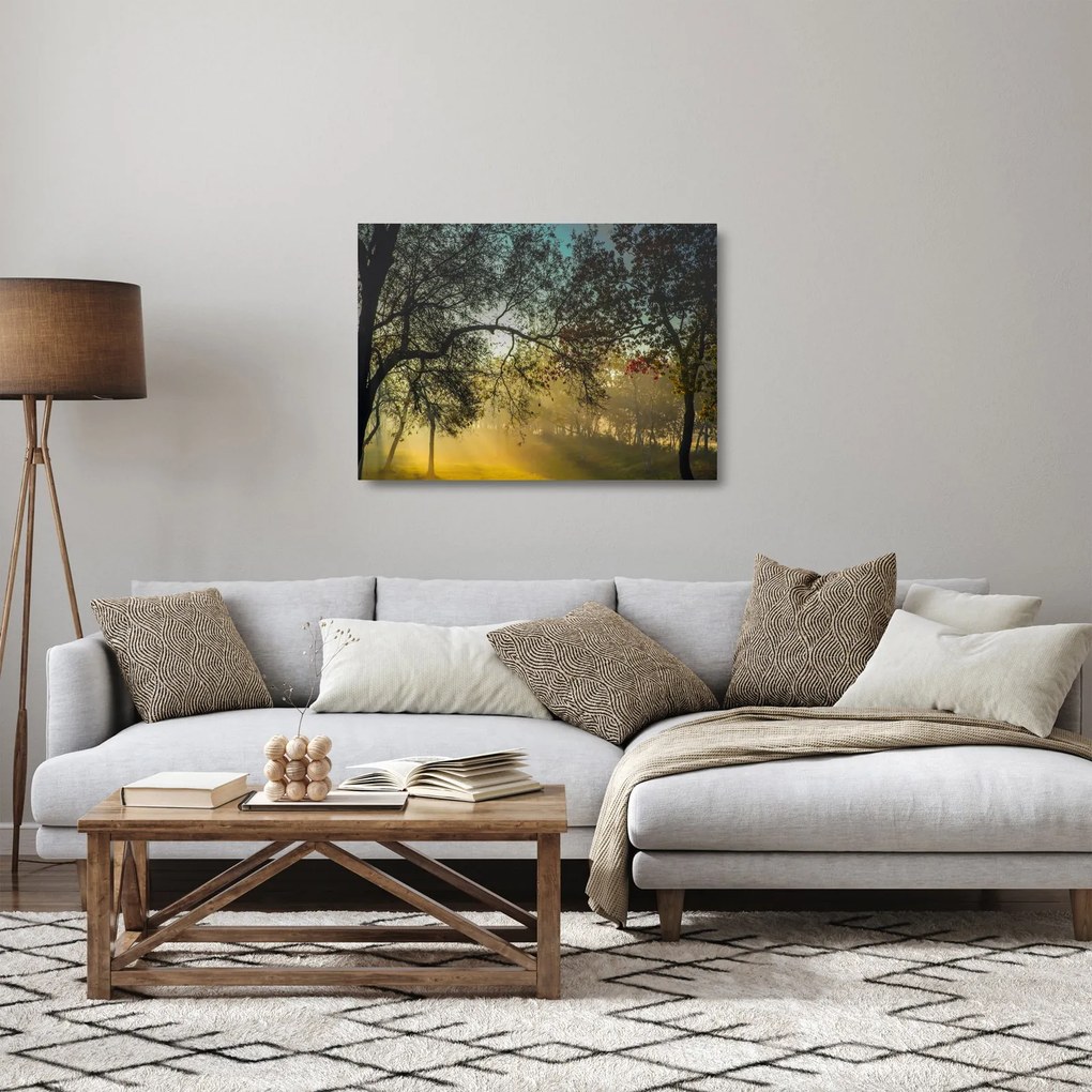 Tablou pe sticlă cu răsărit de soare (70x50 cm)