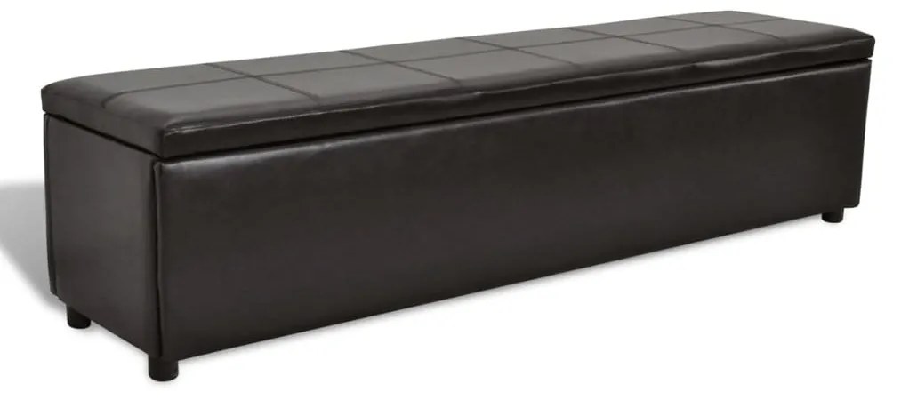 240484 vidaXL Banchetă depozitare, maro, 168x44x44 cm