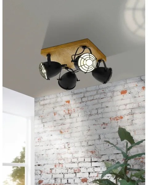 Eglo 49079 - Plafonieră cu spoturi GATEBECK 4xE14/40W/230V