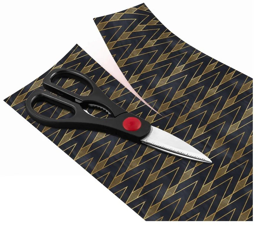 Tapet decorativ pentru mobilier Ambiance Ragnar, negru - auriu