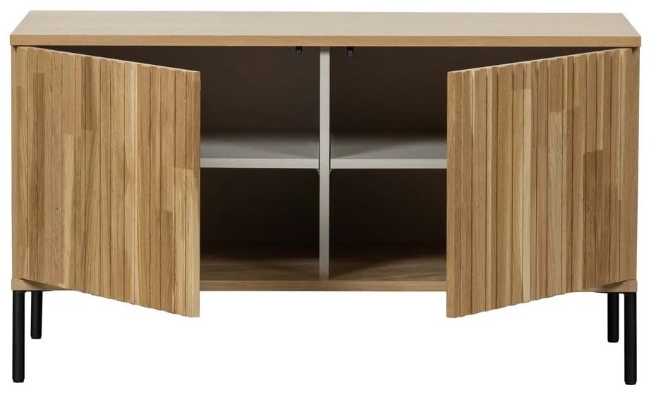 Comodă TV în culoare naturală cu aspect de lemn de stejar 100x56x44 cm Gravure – WOOOD