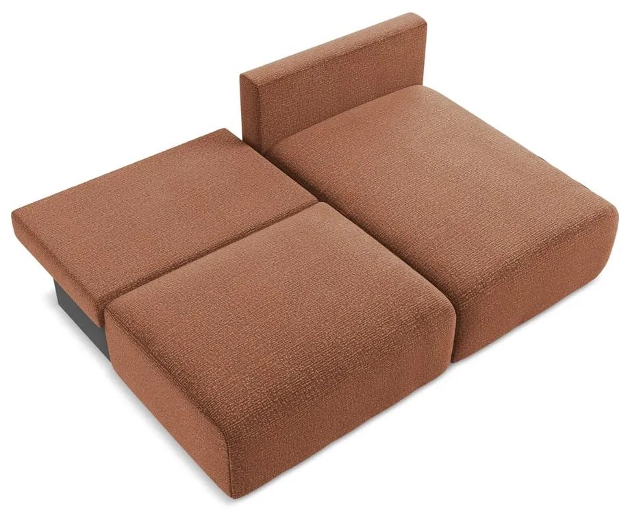 Colțar cărămiziu extensibil/cu spațiu de depozitare (cu colț pe partea dreaptă) Kalena – Makamii