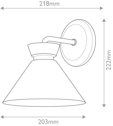 Alora Mood ALM-HALSTON-1WB-GD - Aplică de perete HALSTON 1xE14/40W/230V aurie