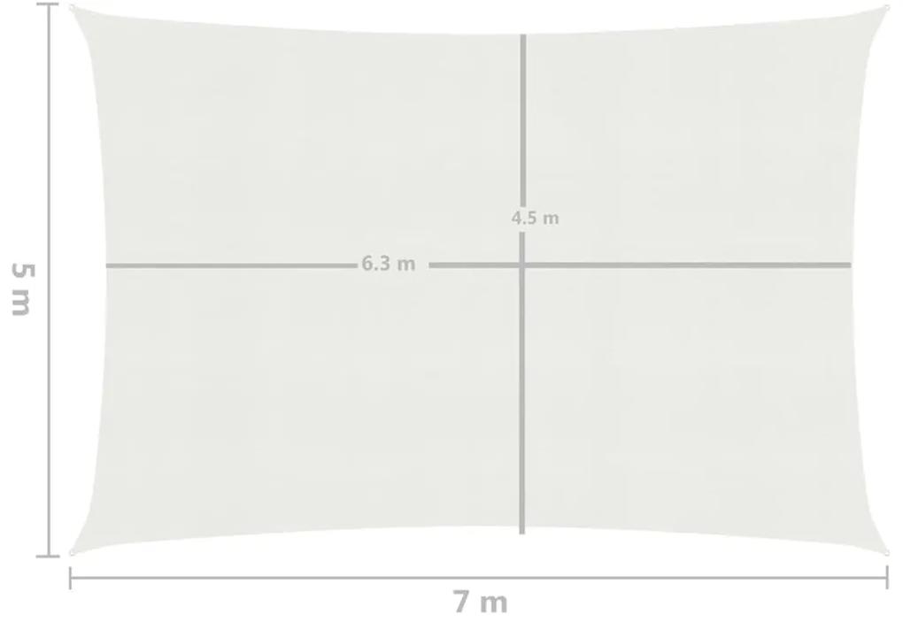 Panza parasolar, alb, 5 x 7 m, HDPE, 160 g m   Alb, 7 x 5 m
