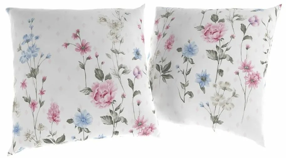 Kvalitex față de pernă Meadow roz , 40 x 40 cm,set de 2