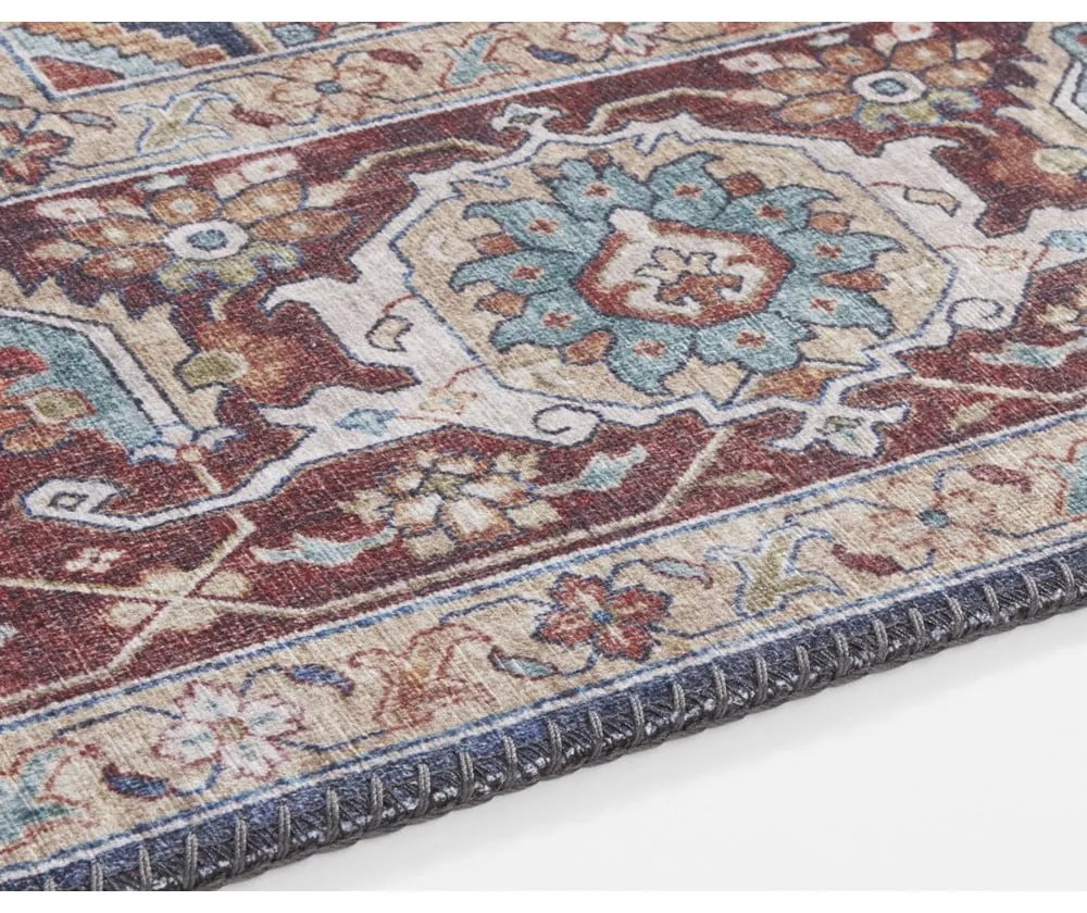 Covor Nouristan Sylla, 200 x 290 cm, roșu - albastru închis