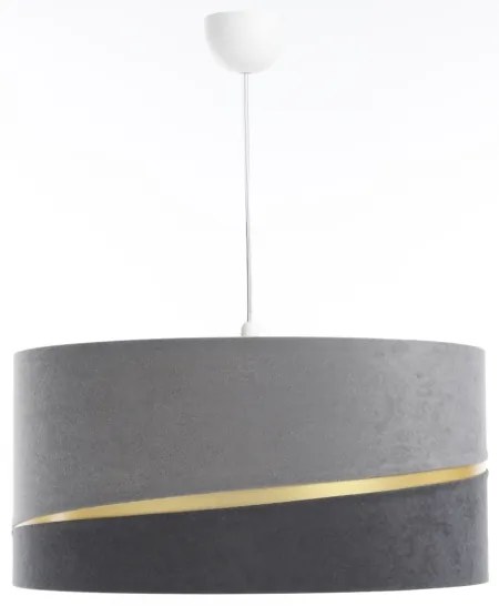 Lustră pe cablu SWING 1xE27/60W/230V gri/auriu