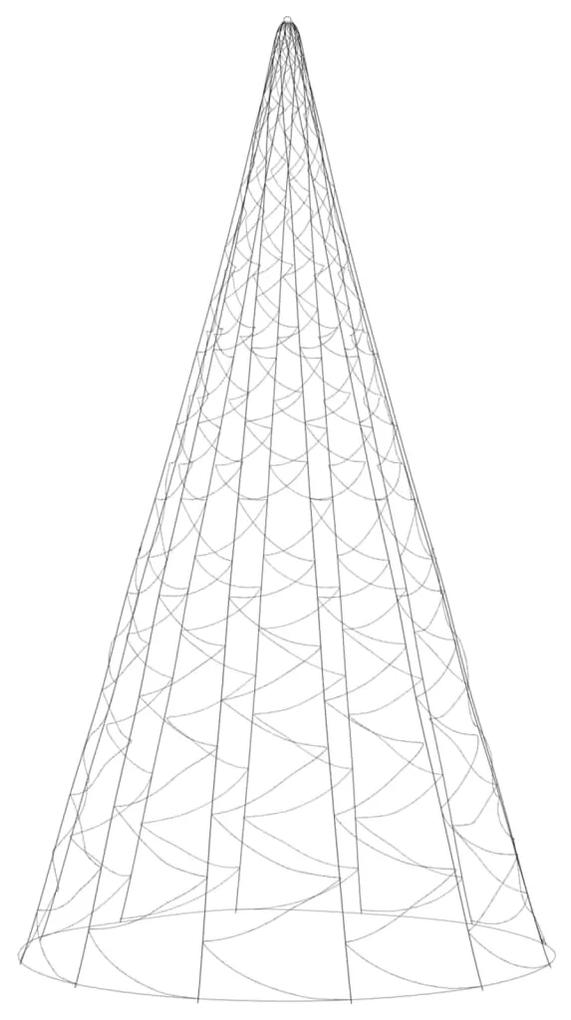 Brad de Craciun pe catarg, 3000 LED-uri, alb cald, 800 cm Alb cald, 800 x 230 cm, Becuri LED in forma zigzag, 1