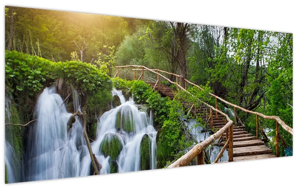 Tablou - Lacurile Plitvice (120x50 cm)