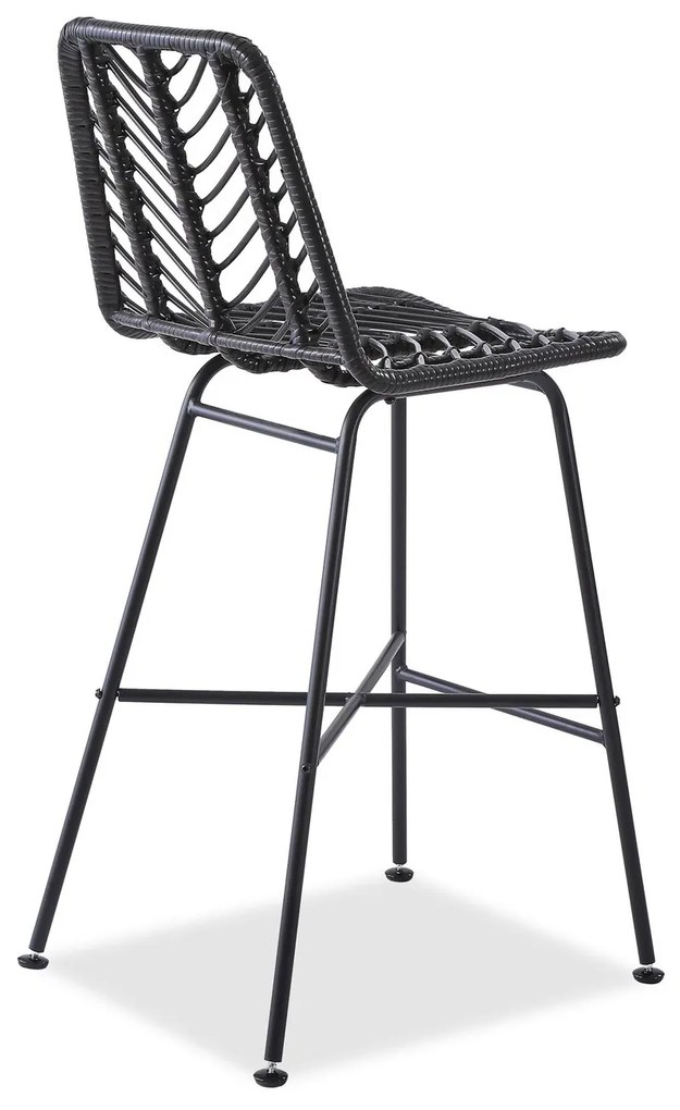 Scaun de bar din ratan negru, ESPO 97