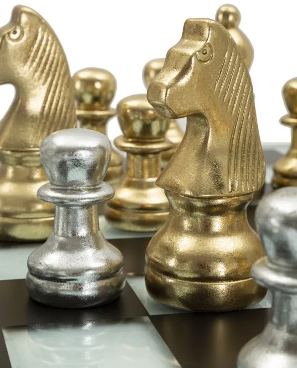 Mauro Ferretti Set Tabla De Sah Negru/Alb Cm 50,5X50,5X12 | Aosom Romania