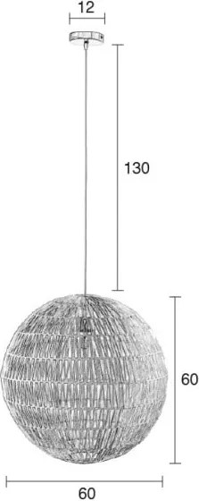 Lustră Zuiver Cable, Ø 60 cm, alb