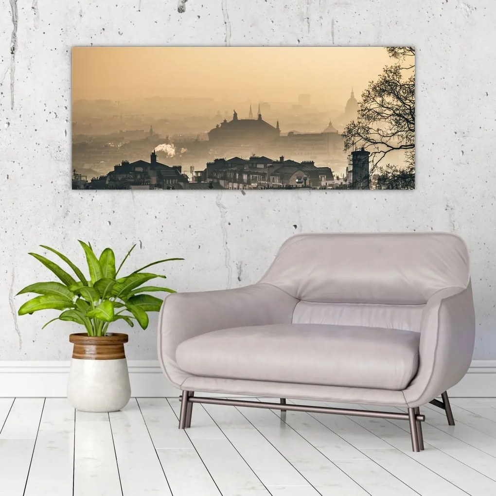 Tablou - Orașul în ceață (120x50 cm)
