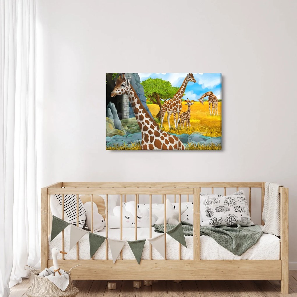 Tablou - Familia girafelor (90x60 cm)