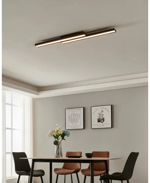 Plafonieră LED RGBW dimabilă Eglo 31715 SALITERAS-Z LED/20,4W/230V negru