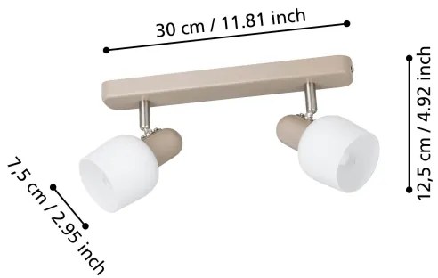 Spot Eglo 900715 CORATO 2xE14/18W/230V