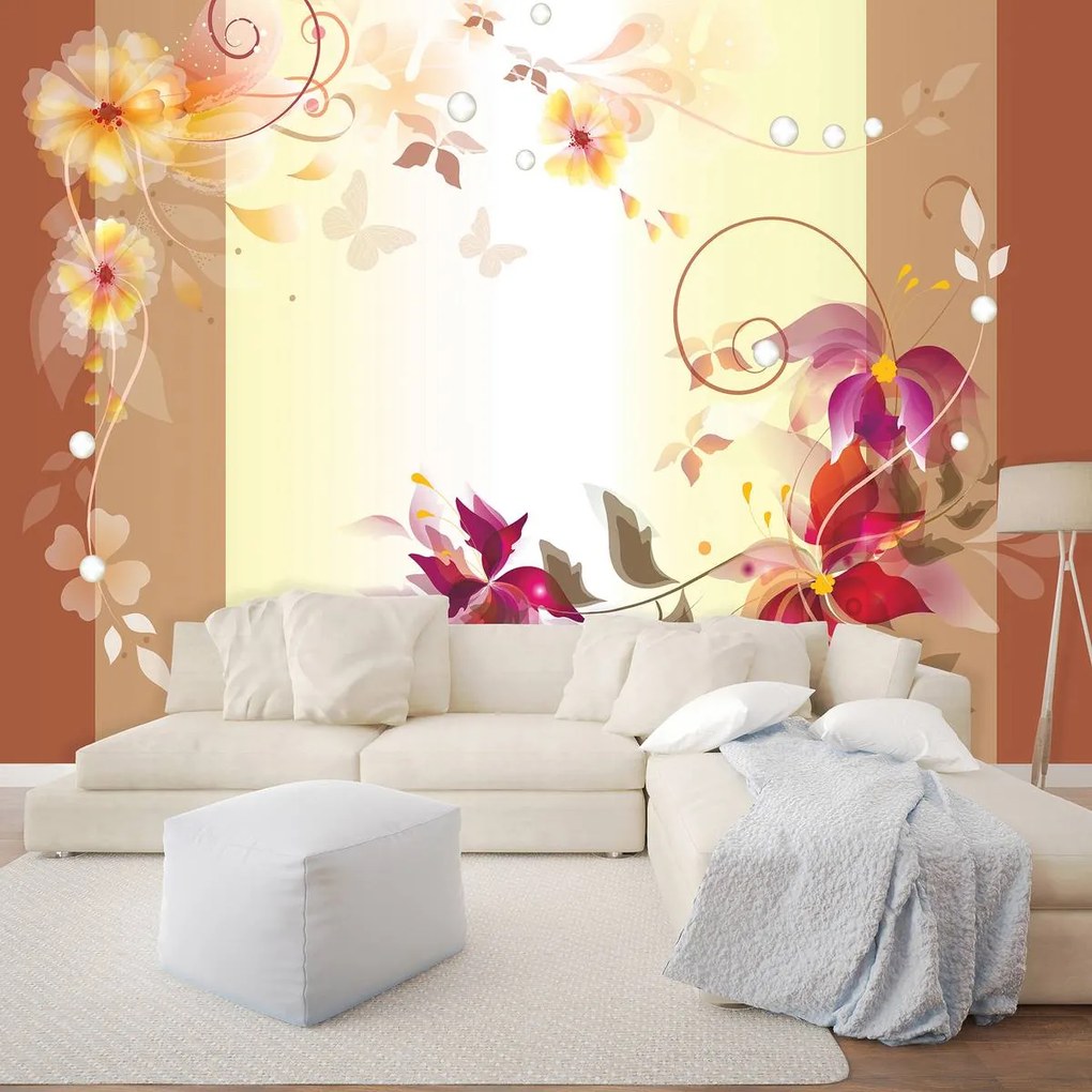 Fototapet - Arta din flori - abstact (152,5x104 cm)