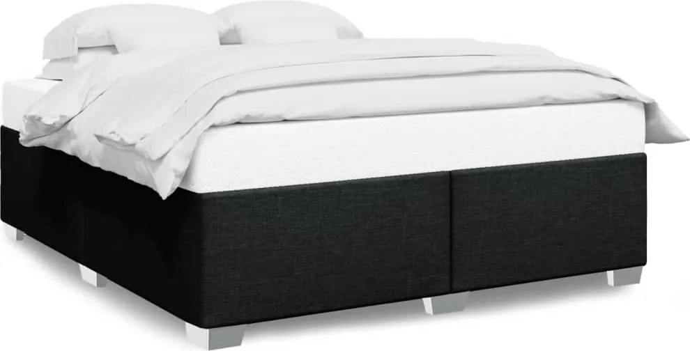 vidaXL Cadru de pat fără saltea, negru, 200x200 cm, textil