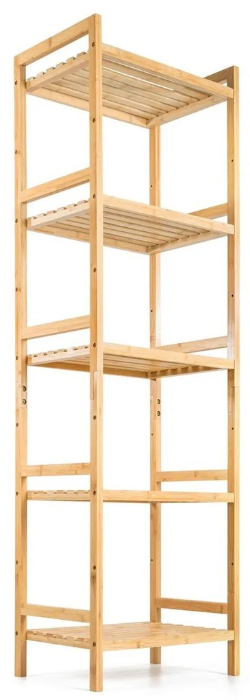 Raftier din bambus G21, 5 etajere, 5 etaje