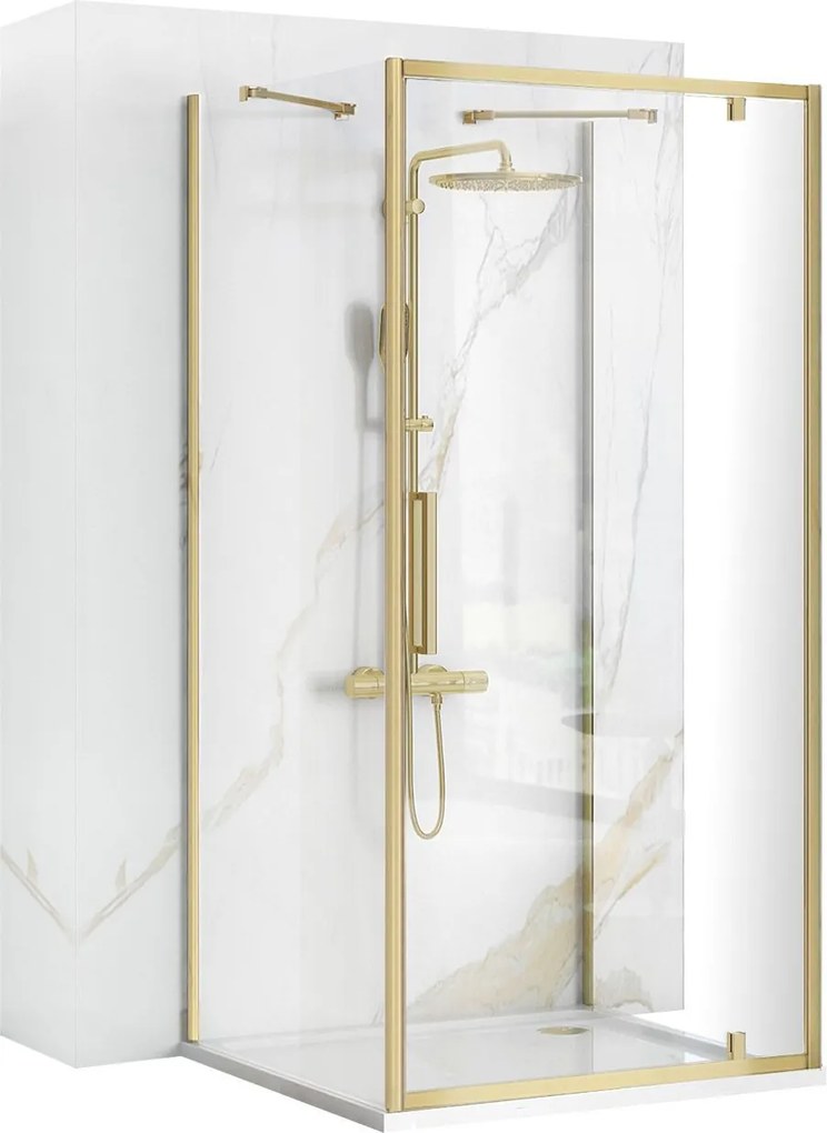 Cabina de dus De colt Rapid Swing Brush Gold