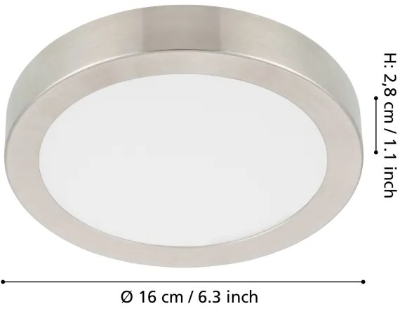 Eglo 900583 - Plafonieră LED reglabilă FUEVA, LED/11W/230V, crom