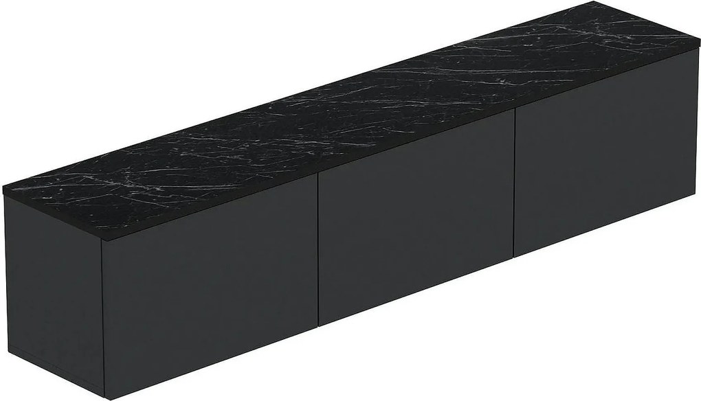 Comoda TV NEON ILLUMINATED, gri antracit, PAL melaminat, 160x32x35 cm