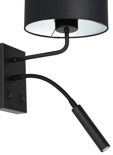 Lampă de perete ARDEN 1xE27/60W+1xG9/8W/230V negru/alb