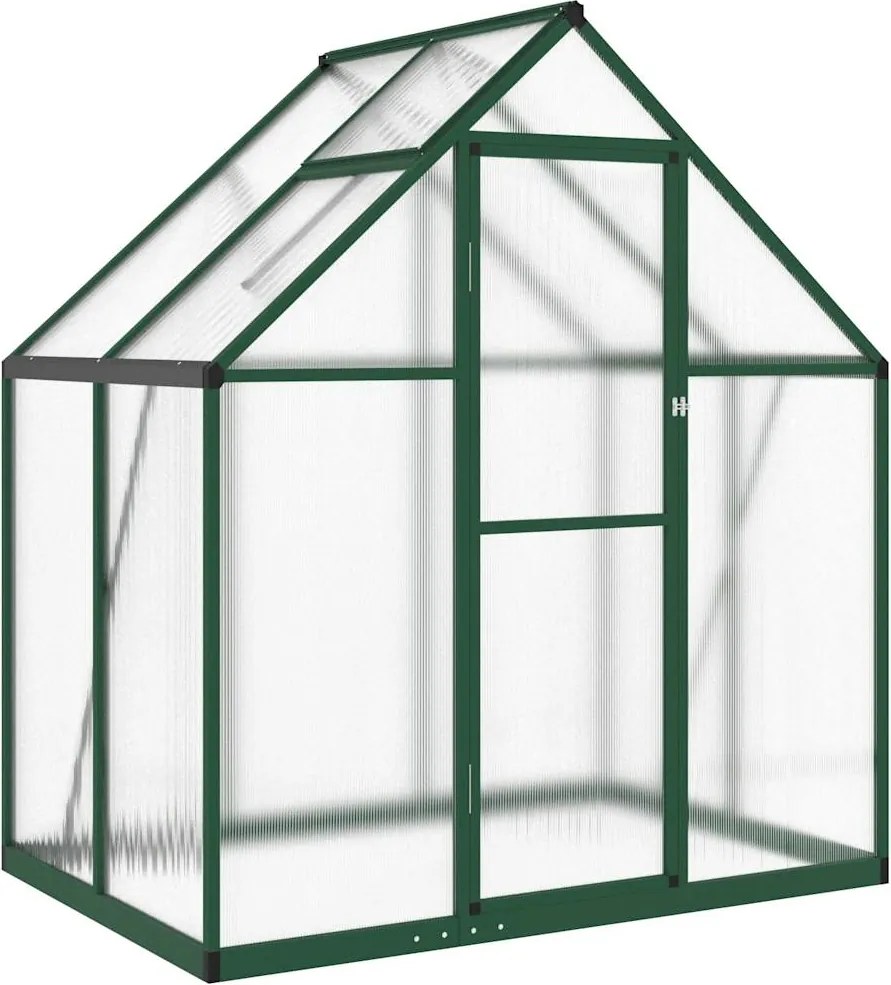 vidaXL Sere cu cadru de bază, verde, 169x114x195 cm, aluminiu