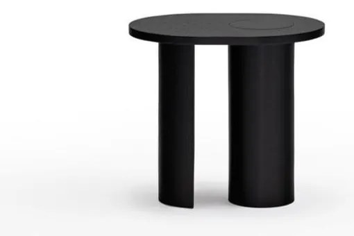 Masă auxiliară în decor de frasin 60x45 cm Nori - Teulat