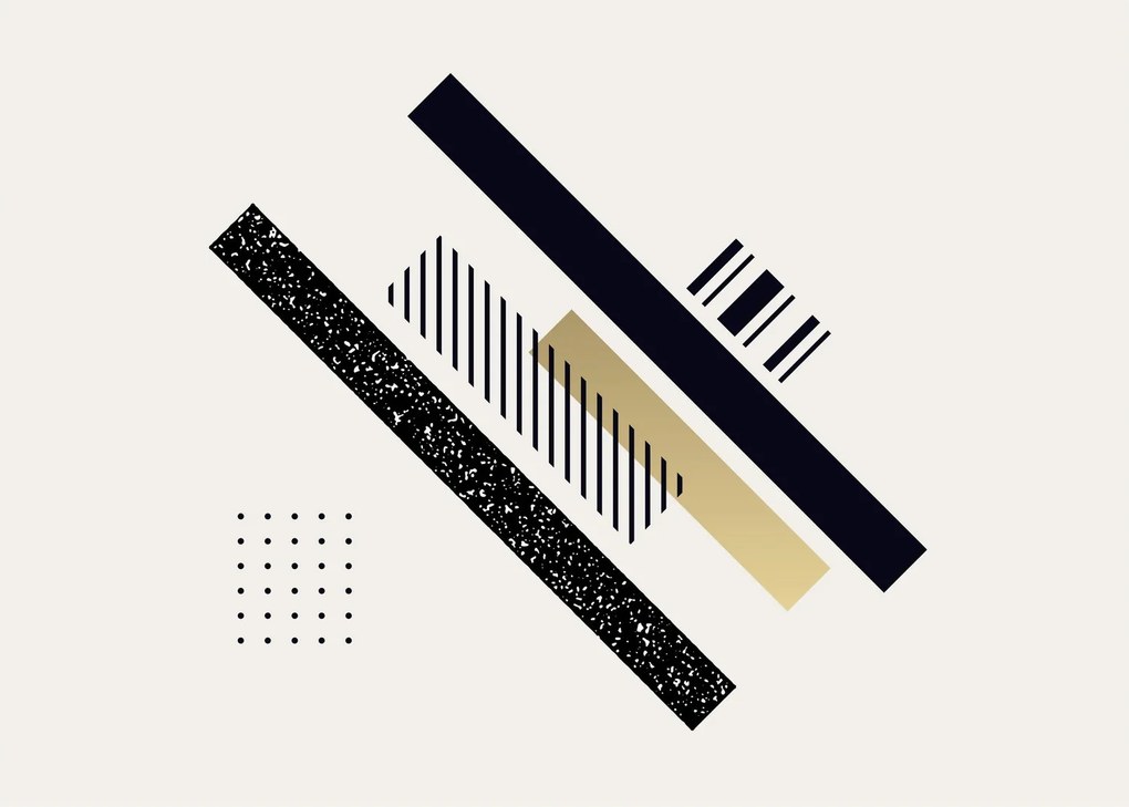 Tablou pe sticlă - Forme geometrice N⁰5 (70x50 cm)