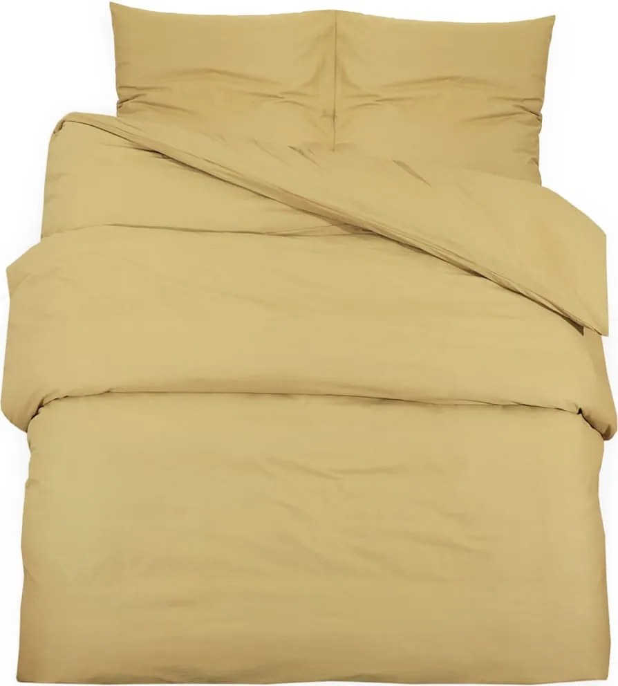 vidaXL Set cu husă de pilotă, gri taupe, 240x220 cm, microfibră