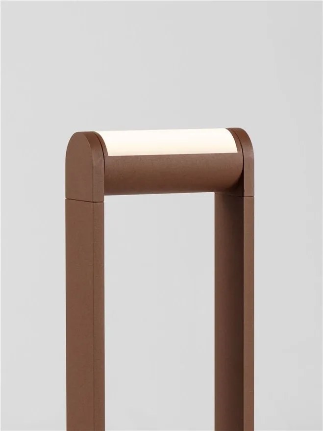 Stalp exterior LED 3000K IP65 Rox corten, H-60cm