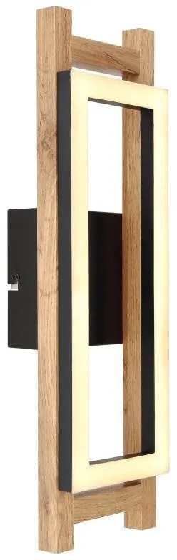 Aplica LED de perete design modern ILLA negru, maro