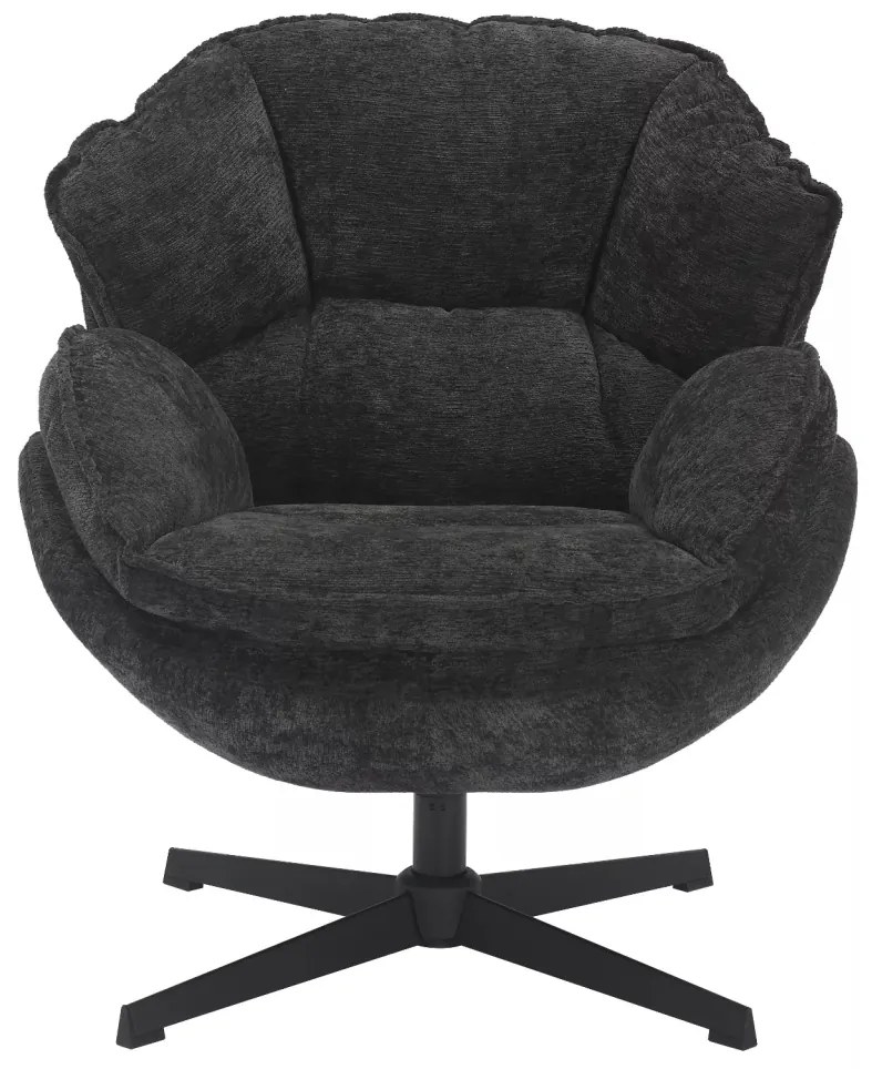 Fotoliu Betty negru/negru Tap.242