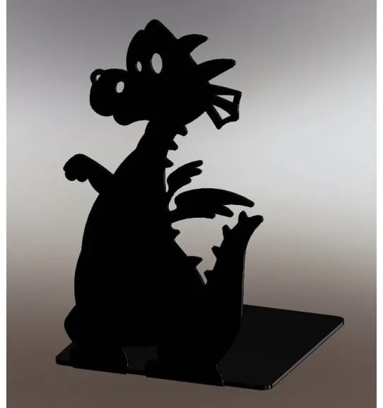 Suport De Carte Dragon Otel, Negru Mat, 18 X 11 Cm