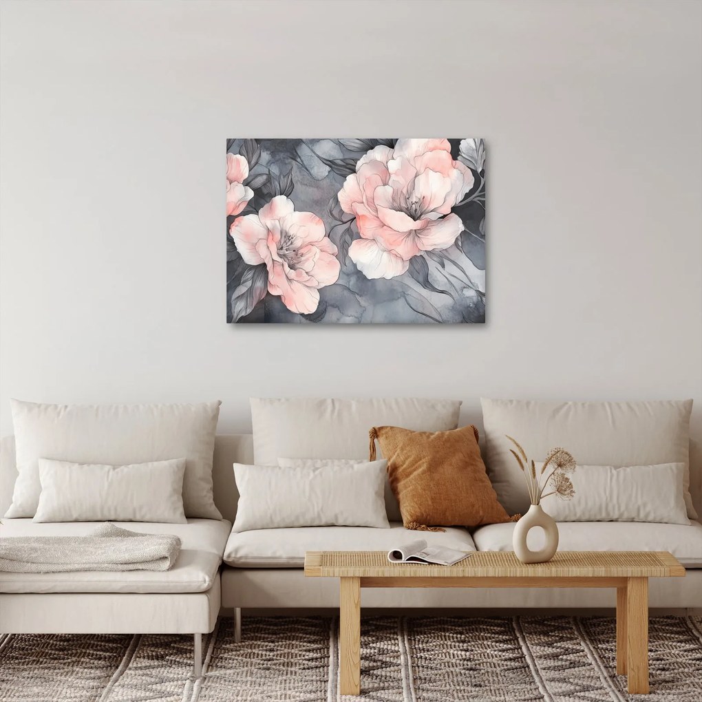 Tablou - Schiță de flori (70x50 cm)