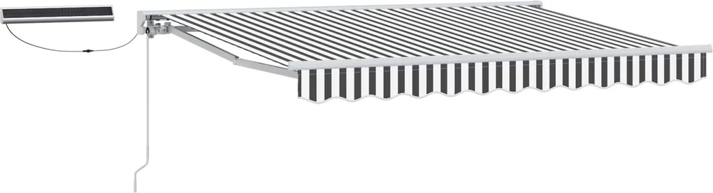 vidaXL Cort electric retractabil Antracit și Alb 3,5 x 2,5 m