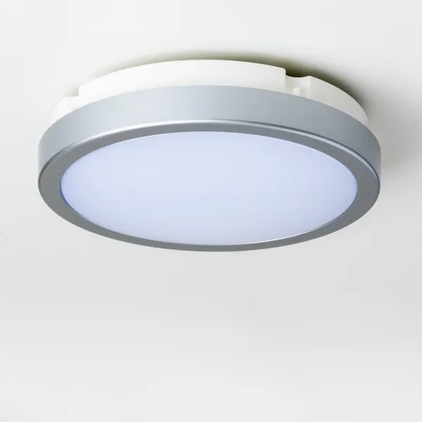 Plafonieră LED pentru baie Brilagi PERA 18W/230V d. 22 cm IP65 argintiu