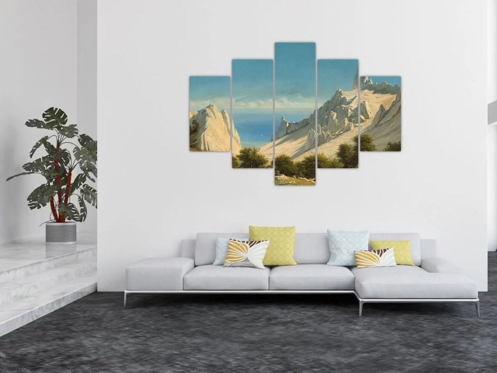 Tablou - Georg Emil Libert, View of Sommerspiret, the Cliffs of Møn, reproducere (150x105 cm)